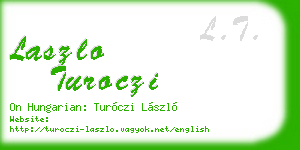 laszlo turoczi business card