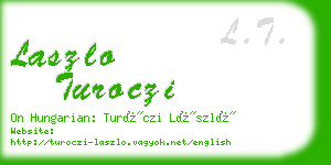 laszlo turoczi business card